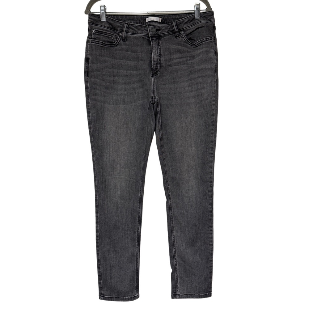 {Lauren Conrad} "Skinny" Faded Black Charcoal Gray Stretch Denim Jeans